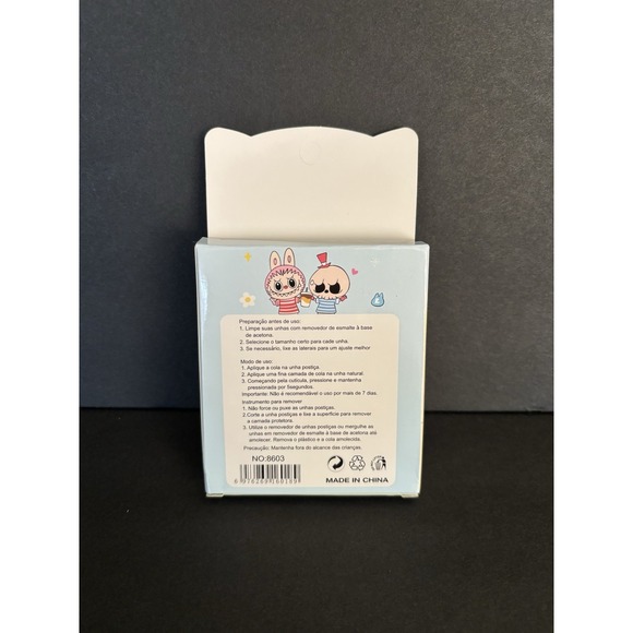 Gift Set 5pcs- Labubu Tote Bag, Shoe Charms, Hair Brush, Stick On Nail Set NEW - Picture 12 of 12